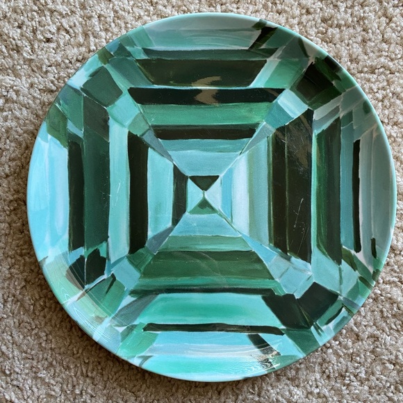 Ashley Longshore Emerald Gem Porcelain Plates - Picture 13 of 15
